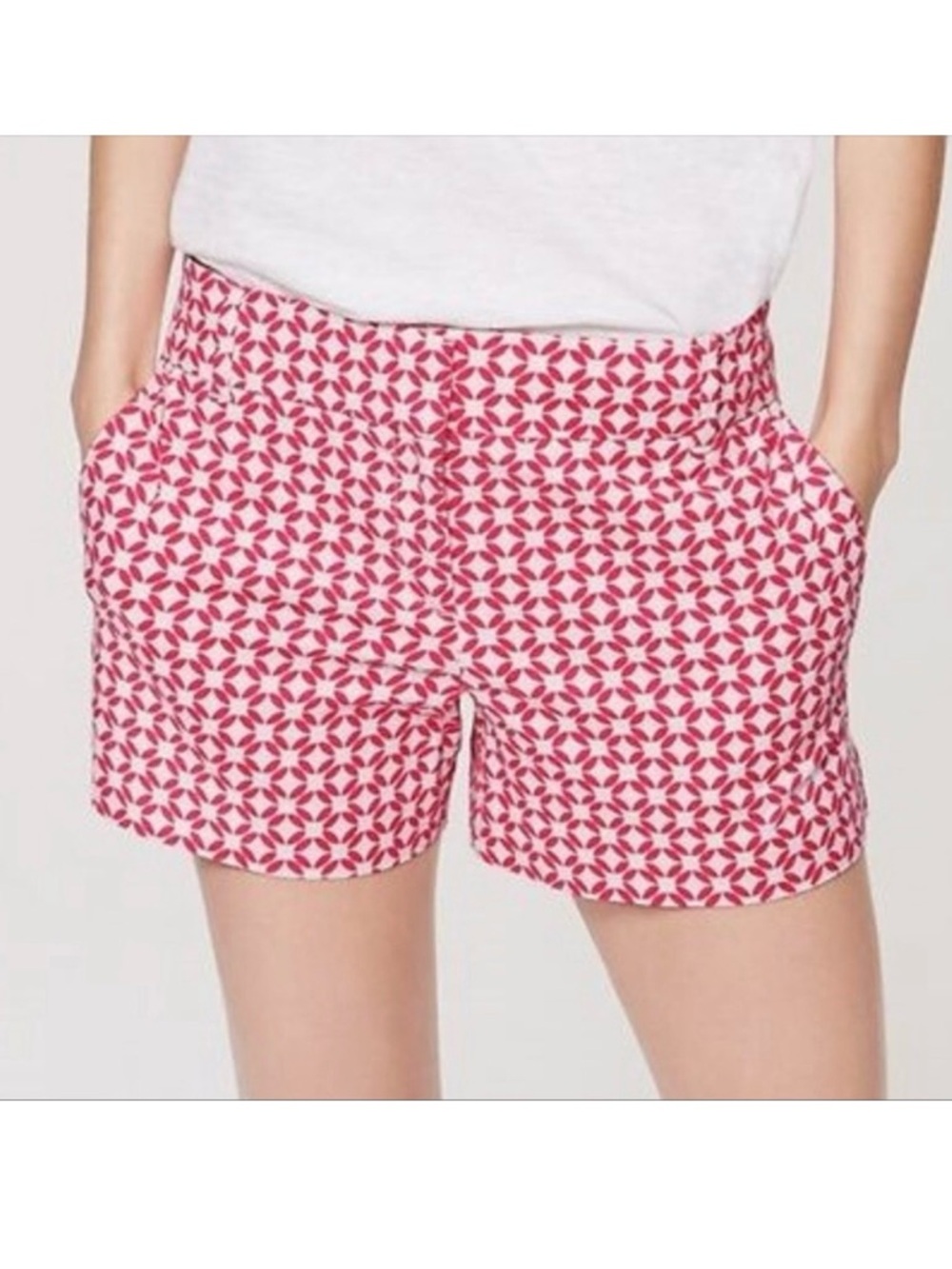 Ann Taylor Loft Riviera pink tailored shorts.
